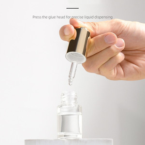 Flacon compte-gouttes en verre vide pour huile essentielle pour les yeux, 10 <span class=keywords><strong>ml</strong></span>, 15 <span class=keywords><strong>ml</strong></span>, 20 <span class=keywords><strong>ml</strong></span>, 30 <span class=keywords><strong>ml</strong></span>, avec bouton poussoir hydraulique doré ou argenté - Product Image 6