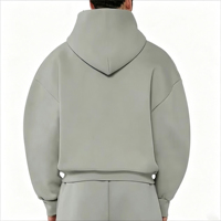 Sweat à capuche zippé sur mesure 100 % coton, coupe courte et ample, épais, écologique, unisexe, streetwear d'hiver
