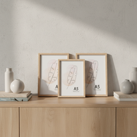 KAIWIN A5 Bingkai Foto Akrilik Oak Premium Cetak UV Set 3 Buah Bingkai Poster 14.8x21cm Meja/Dinding Inovatif dengan Penyangga