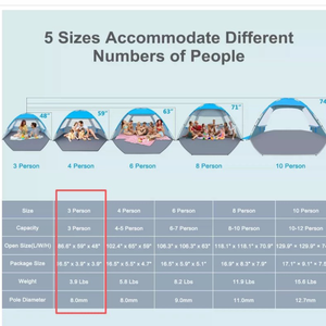 LS Otomatik Açılır Plaj Güneşliği Çadırı |   Logolu Açık Hava Balıkçılık, Kamp ve Seyahat Gölgelik Plaj Şemsiyesi - Product Image 3