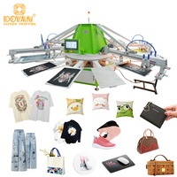 Máquina Automática de Serigrafía para Camisetas Pulpo de 3 Colores y 8 Estaciones