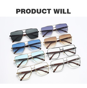 Gafas de Sol de Diseñador de Lujo con Logotipo Personalizado, Gafas de Sol Grandes para Hombre y Mujer, Gafas de Sol <span class=keywords><strong>Ben</strong></span> Ray con Protección UV400, Metal, Doble Puente, Estilo Piloto - Product Image 6