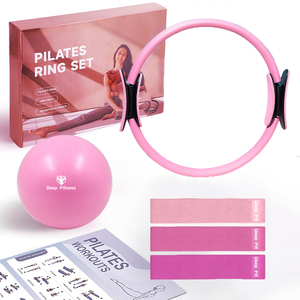 Pilates Starter Kit Đối Với Tập Thể Dục Yoga Biểu Tượng Tùy Chỉnh In Sinh Thái Yoga Tập Thể Dục Pilates Vòng Mini Bóng Vải Chiến lợi phẩm Ban Nhạc - Product Image 1