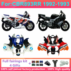 ชุดแฟริ่งรถจักรยานยนต์เหมาะสำหรับ893RR แฟริ่งพลาสติก HON-DA CBR893RR CBR893 <span class=keywords><strong>CBR</strong></span> <span class=keywords><strong>893</strong></span> RR 1992 1993 92 93 ABS ชุดตัวถังรถ - Product Image 1