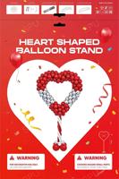 Support de ballons en forme de cœur écologique pour anniversaires, mariages, événements sportifs, décoration intérieure, colonne de guidage pour ballons