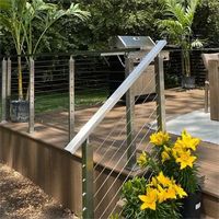 Poteaux latéraux modernes en acier inoxydable sans cadre pour balustrade de balcon et d'escalier, finition résistante à la rouille pour jardin et villa