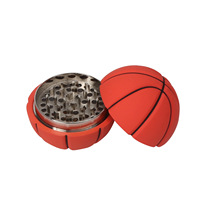 Broyeur à tabac en métal en forme de ballon de basket, design à tiroirs multicouches, style simple et luxueux, créatif