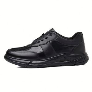 Zapatillas Casuales de Cuero Genuino para Hombre, Piel de Vacuno de Primera Calidad con Acabado Texturizado a Mano, Ligeras, Versátiles y Antideslizantes - Product Image 1