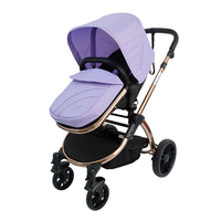 Ensemble de poussette bébé pliable de luxe 2 en 1 en gros avec siège auto, cadre en aluminium, tissu 600D pour bébés de 0 à 3 ans