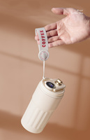 Termo de Acero Inoxidable de 15 oz con Aislamiento al Vacío, Taza Térmica de Doble Pared con Pantalla LED de Temperatura