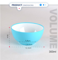Lot de 4 bols colorés en plastique recyclé pour nouilles, ramen, légumes, fruits et salades – Grands bols pour cuisine