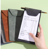 Clips de menu, clips magnétiques pour les commandes et les factures de restaurant, clips pour les factures de boissons, porte-documents en cuir, bloc-notes