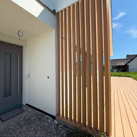 Tube en bois composite creux anti-insectes et imperméable pour cloison extérieure 100x50mm