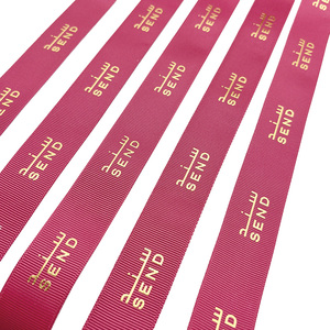Pita Grosgrain Custom Logo Gratis Ukuran 2-100MM, Pita Pembungkus Kado Personal dengan Logo Cetak untuk Hiasan Pita - Product Image 4