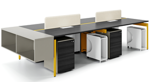 Hiện đại mở Modular Máy Trạm văn phòng bàn đồ nội thất thiết kế làm việc văn phòng bảng với tủ - Product Image 5