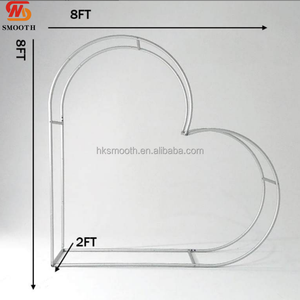 SMS Easy to Install Heart Shape Metal <b>Backdrop</b> <b>Stand</b> Light Weight Detachable Wedding Arch Background - Product Image 3