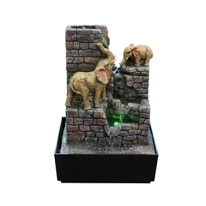 Fontana da tavolo a tema <span class=keywords><strong>elefante</strong></span> con luce a LED-ideale per gli amanti degli animali e gli appassionati di decorazioni per la casa - Product Image 1