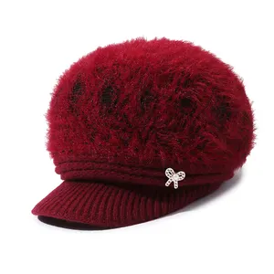 Профессиональное производство флисовая утолщенная шапка женская зимняя новая теплая вязаная шапка для среднего возраста