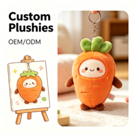 OEM ODM Mascotte en peluche personnalisée sur mesure, motif fruits et légumes, avec logo brodé personnalisé, figurine en peluche douce, utilisable comme breloque de sac à dos