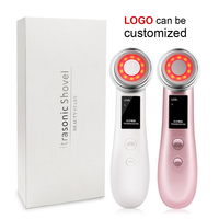 Appareil de massage facial EMS, masseur facial à lumière rouge, 3 modes, nettoyage en profondeur ionique et vibration chaude importée