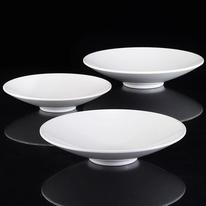 Plato redondo creativo de melamina estilo porcelana china A5 con borde ligeramente abullonado y tazón poco profundo para fideos. - Product Image 1