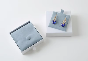 Multicolor Microfiber Jewelry Pouch with Snap Button Custom Logo Printed <b>Envelope</b> Style Flat Packaging Bag for Rings Necklaces - Product Image 3