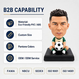 Figurine miniature de joueur de football 3D personnalisée, poupée bobblehead de superstar, jouet, figurines de joueurs de football - Product Image 3