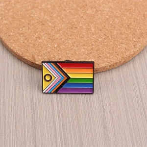 Pin de Esmalte con Degradado, Bandera del Orgullo, Corazón, Arcoíris, Broche de Progreso y Victoria, Insignia de Solapa, Metal Pintado con Impresión Tipográfica, Regalo - Product Image 2