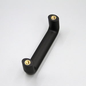 Distance de trou 117 Poignée solide en nylon noir Poignée de porte coulissante d'armoire de meuble ovale en forme de U - Product Image 5