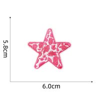 Mignon Cowgirl Rose Collection Tissu Broderie Fer sur Ballon Animal Lèvres Lunettes Patches