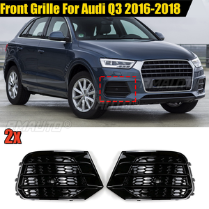2x Car Front Bumper Fog <b>Light</b> Grille Honeycomb <b>HEX</b> Fog Lamp Grill Cover for Audi Q3 2016 2017 2018 Car Accessories - Product Image 1