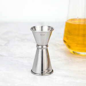 Jigger de Barra de Doble Extremo Estilo Japonés con Logotipo Personalizado, 1/2oz 3/4oz, Taza Medidora de Acero Inoxidable 304 para Bartender, para Proveedores de Artículos de Bar - Product Image 1