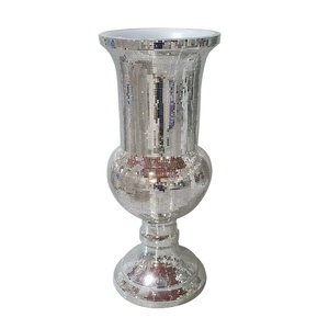 Vase en verre mosaïque transparent décoratif d'intérieur, Pot de <span class=keywords><strong>fleur</strong></span> de mariage, vente en gros, 2023 - Product Image 6