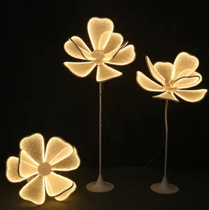 Neueste Hochzeit Stand Led Lichter Straße Blei Blume Stand Säule Hochzeits dekoration