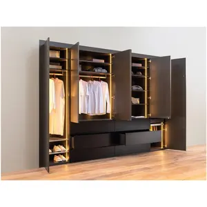 Fitted Wardrobe Bedroom Furniture with Mirror Sliding Doors