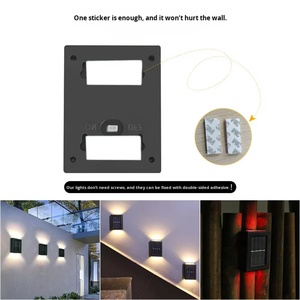 Lámpara de Pared Solar LED Impermeable con 2 Años de Garantía, Diseño Abstracto para Decoración de Jardín/Patio Exterior, Iluminación Superior/Inferior - Product Image 4