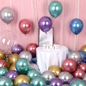 1000pcs Décoration Fête Latex Métallique Globos Gonflable Hélium Ballon 12 Pouces Ballons