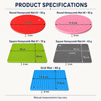 Sous-plat en silicone alvéolé de 8 mm d'épaisseur avec logo personnalisé, résistant à la chaleur, antidérapant, rond ou carré, pour cuisine et table