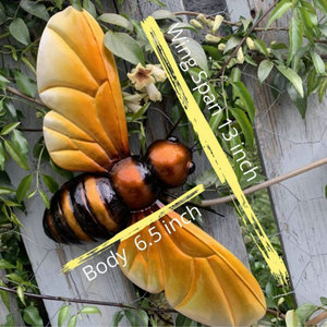 Décoration de ferme d'abeille en fer Offre Spéciale, artisanat en fer, décoration de maison d'abeille, jardin, métal, décoration d'art mural d'abeille - Product Image 4