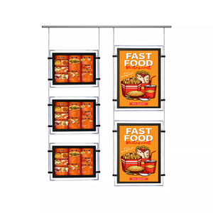 Quảng cáo cửa sổ hiển thị Acrylic bánh <span class=keywords><strong>sandwich</strong></span> <span class=keywords><strong>LED</strong></span> Áp phích khung pha lê <span class=keywords><strong>LED</strong></span> Khung Bảng menu A1 siêu mỏng Áp phích hộp Đèn - Product Image 5