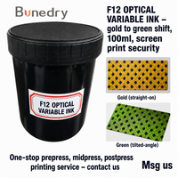 Encre Bonedry 100ml F12 à effet bicolore et brillant pour sérigraphie de protection de marque et d'étiquettes d'emballage