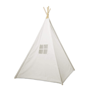 Tente pour <span class=keywords><strong>tipi</strong></span> en toile blanche avec poteau en bois, idéale pour l'<span class=keywords><strong>intérieur</strong></span> et l'extérieur, jeu pour filles et garçons - Product Image 6