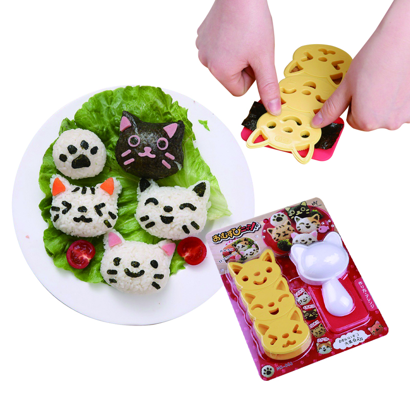 Форма для суши Onigiri, мультяшная форма «сделай сам» для рисовых шариков, кухонные инструменты, форма для порфиры, риса, бэнто