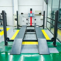 Pont élévateur hydraulique à 4 montants avec vérin roulant, capacité 4000 kg, pour garages automobiles et ateliers