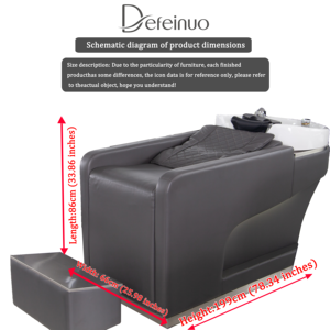 Chaise de lavage inclinable en acier inoxydable avec lavabo en céramique pour salon de beauté et équipement de <span class=keywords><strong>coiffure</strong></span> - Product Image 6
