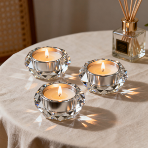 Diffuseur d'huiles essentielles de luxe relaxant pour la personnalité, en aluminium, avec <span class=keywords><strong>bougie</strong></span> chauffe-plat parfumée à la lavande - Product Image 4