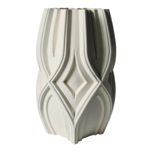 Vaso in Ceramica 3D Geometrico con Design Scultoreo Testurizzato e Dettagli Intagliati, Elemento Decorativo per Soggiorno - Product Image 2