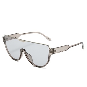 Occhiali da sole da pilota congiunti con montatura 2024 86395 alla moda con maschera facciale da donna con occhiali da sole marroni - Product Image 5