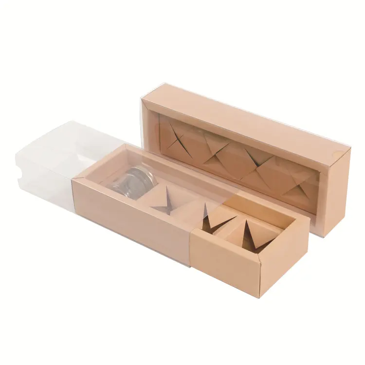 Bocaux à miel personnalisées, 4 pièces, petite boîte à bougie transparente avec insertion de papier, 50 pièces