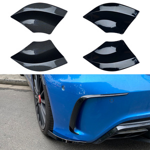 Mercedes-Benz A-Class W176 Rear Bumper Corner Decal Piano Black Carbon Fiber Texture 2013-2018 A180 A200 A45 AMG - Product Image 1